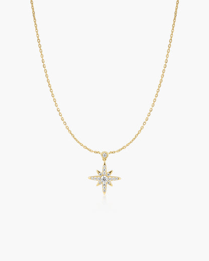 Gold Sparkling Nova Star Necklace