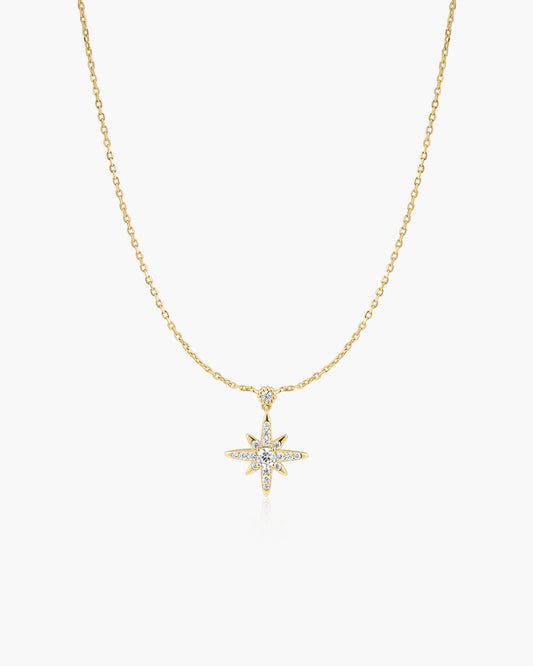 Gold Sparkling Nova Star Necklace