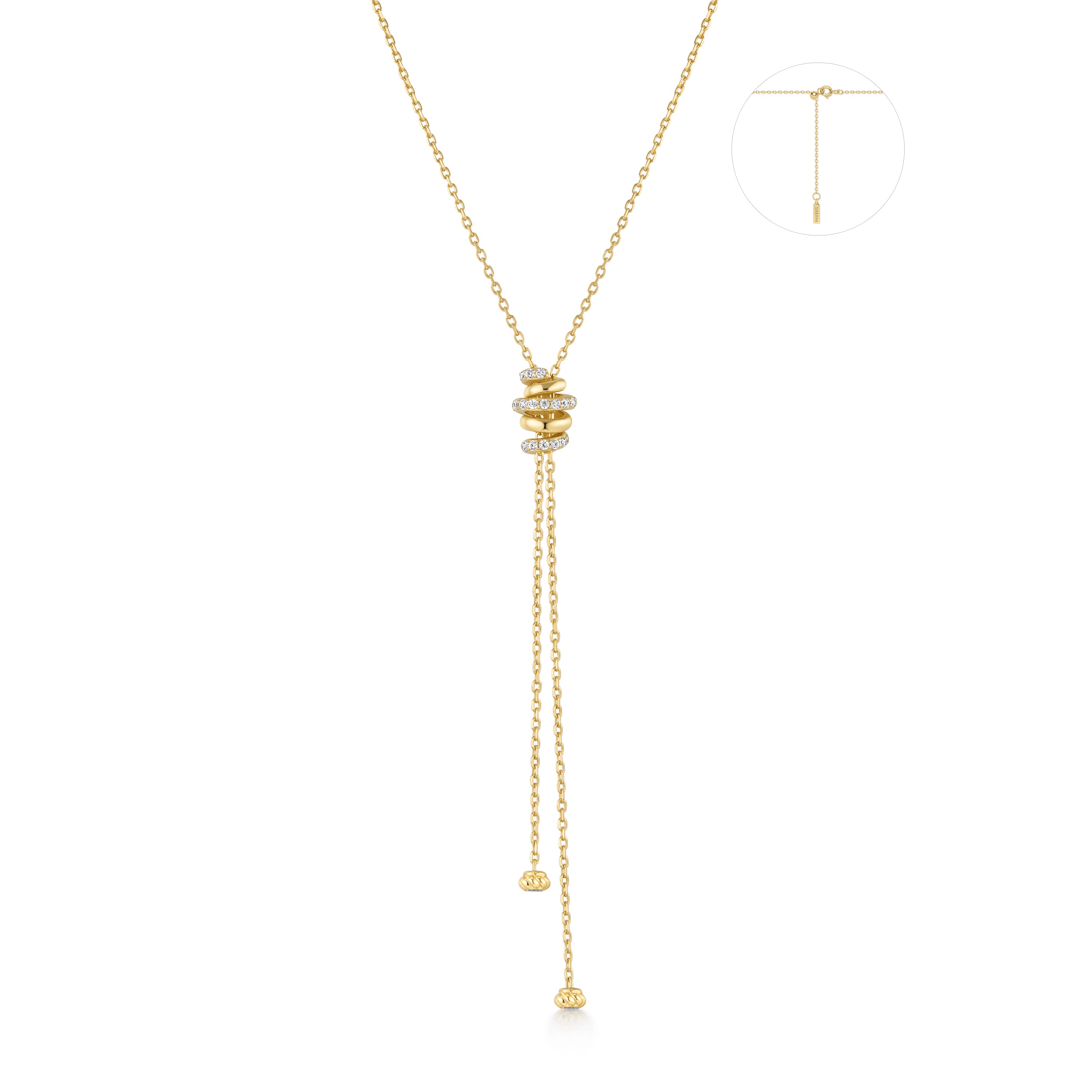 Gold Twisted Rope Lariat Necklace – Ania Haie