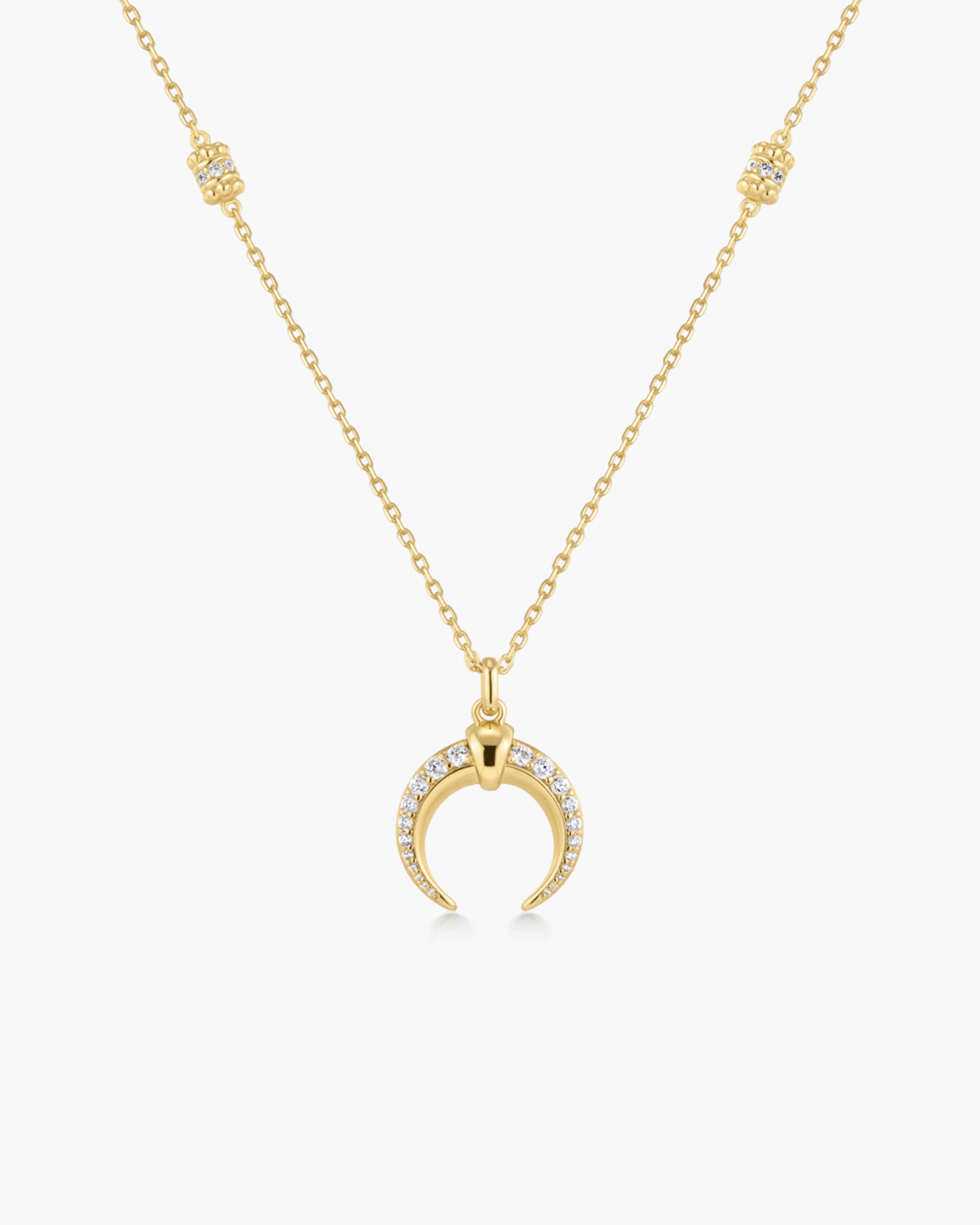 Gold Reversible Horn Necklace