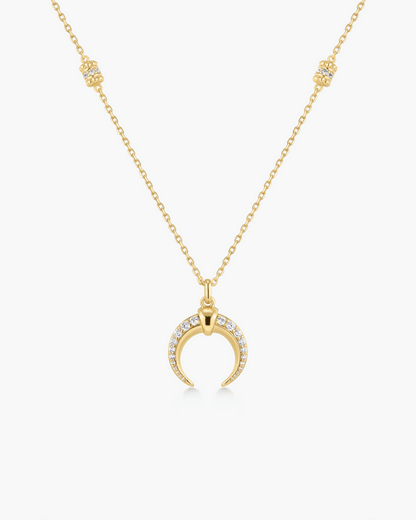 Gold Reversible Horn Necklace