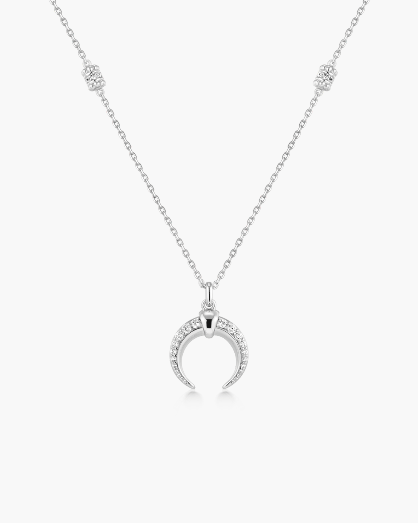 Silver Reversible Horn Necklace