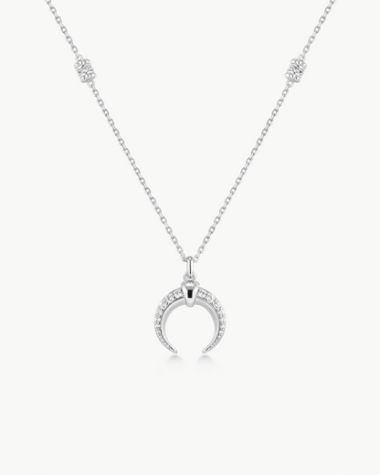 Silver Reversible Horn Necklace