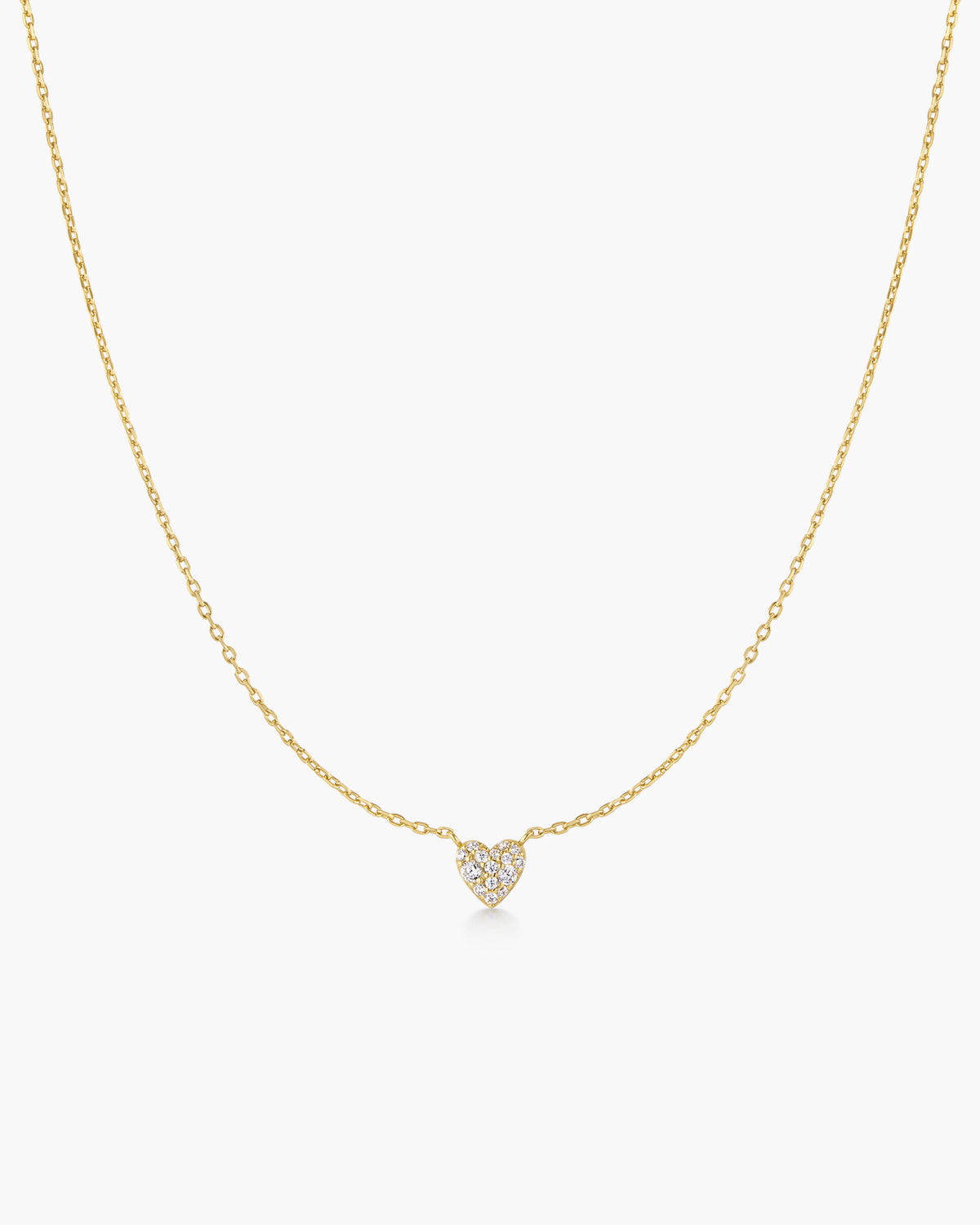 Gold Pavé Heart Necklace