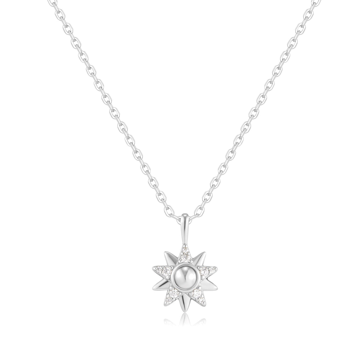 Silver Sunburst Necklace