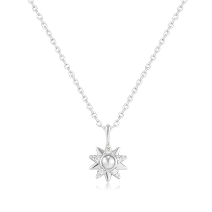 Silver Sunburst Necklace