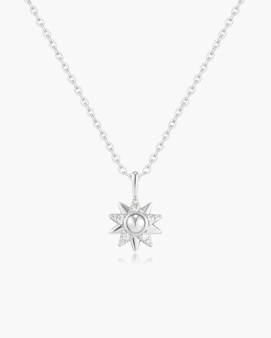 Silver Sunburst Necklace