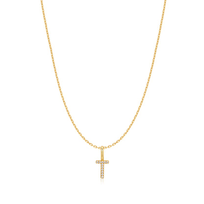 Gold Letter T Initial Necklace