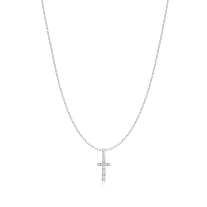 Silver Letter T Initial Necklace