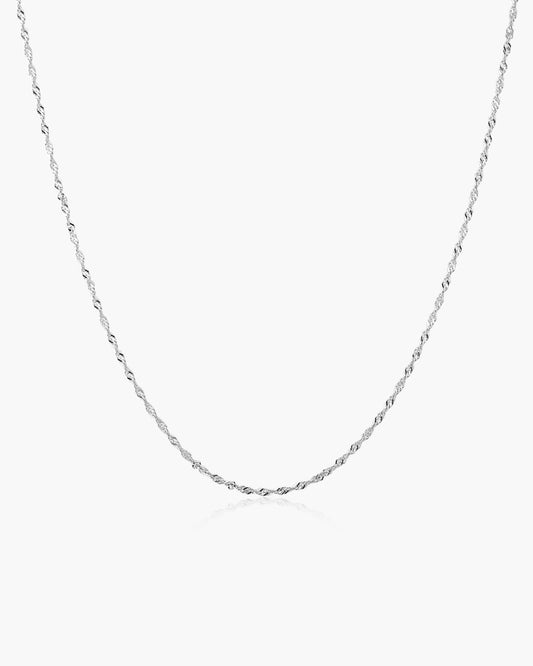 Silver Twisted Chain Necklace