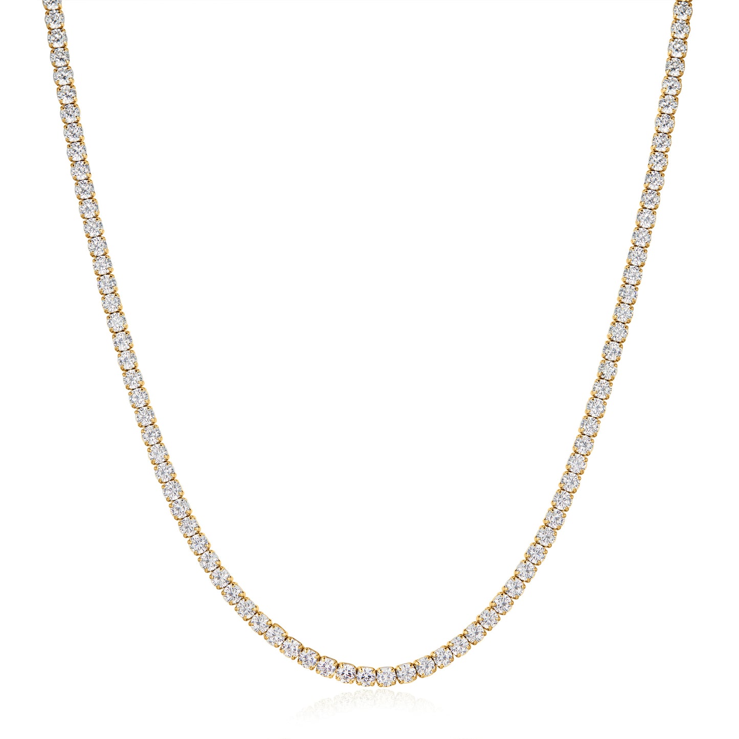 Gold Classic Tennis Necklace