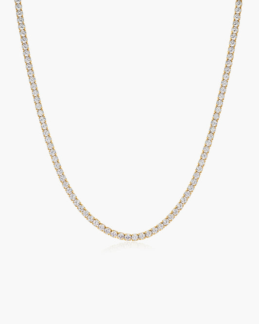 Gold Classic Tennis Necklace
