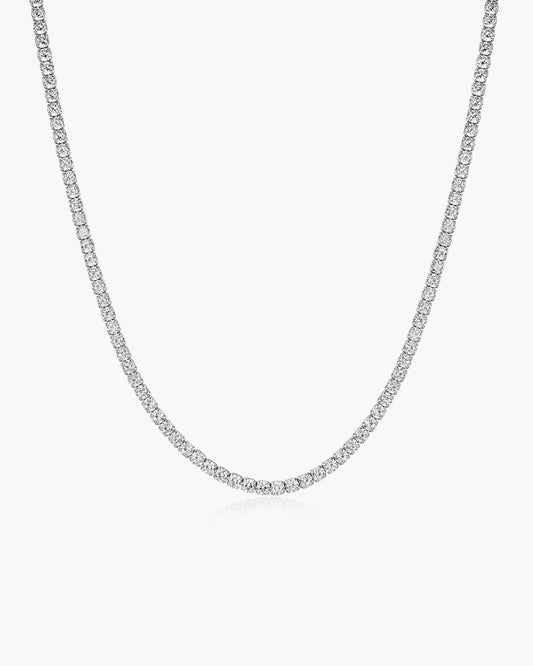 Silver Classic Tennis Necklace