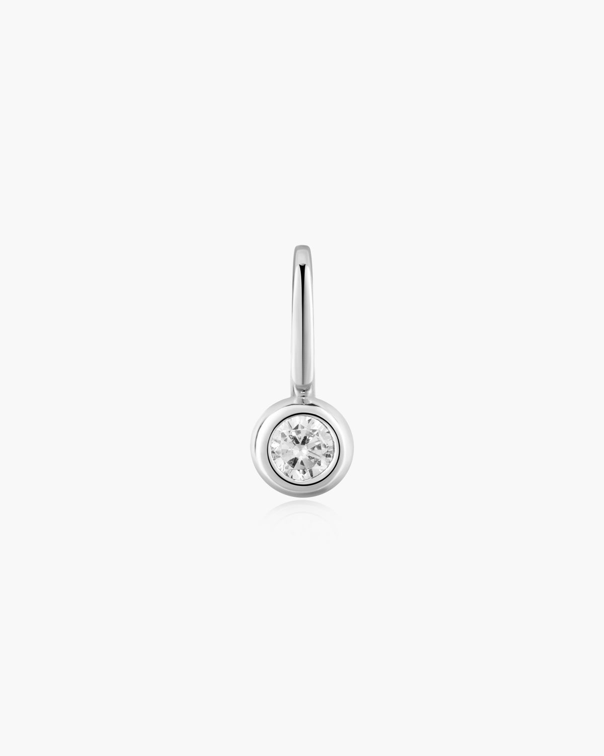 Silver Bezel Set Charm