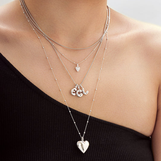 Silver C Letter Charm