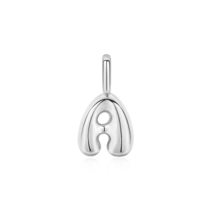 Silver A Letter Charm