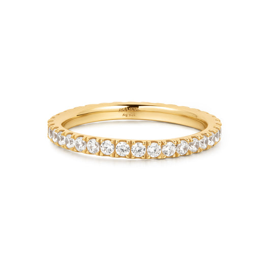 Gold pavé ring