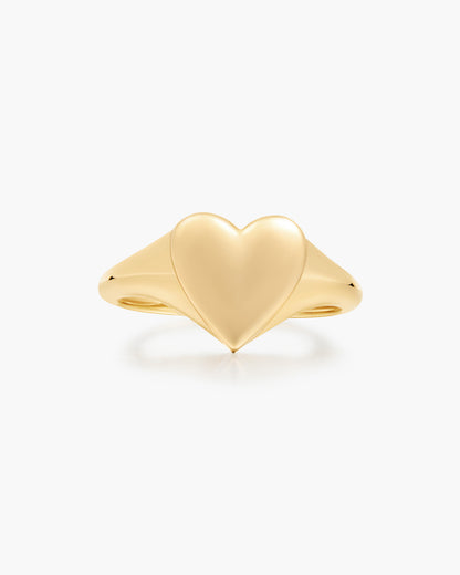 Gold Love Signet Ring