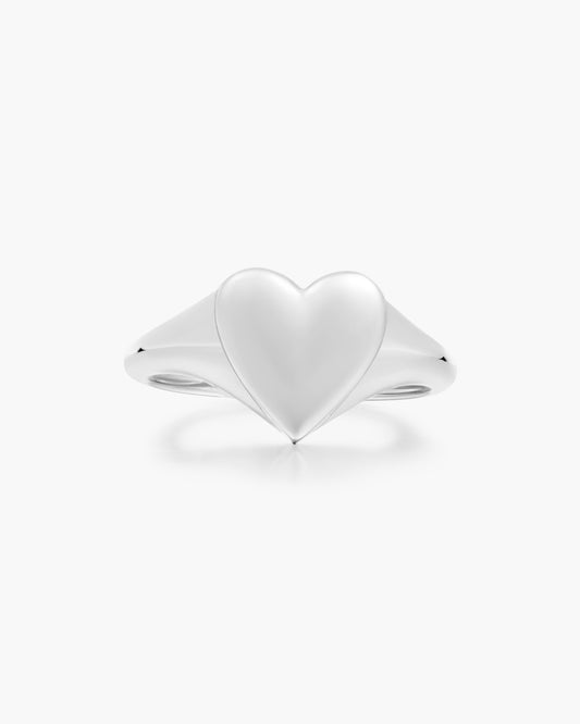 Silver Love Signet Ring