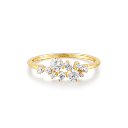 Ania Haie Gold Flower Cluster Pavé Ring