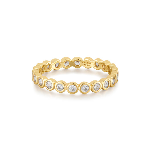 Gold bezel set ring