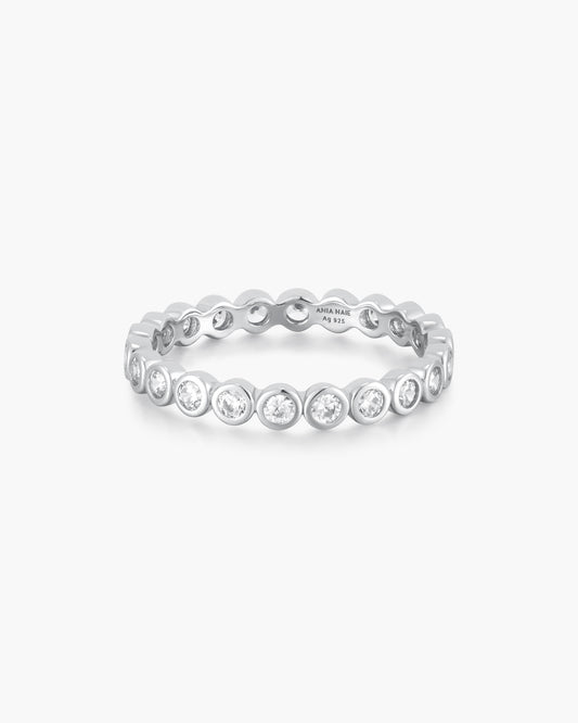 Silver Bezel Set Ring