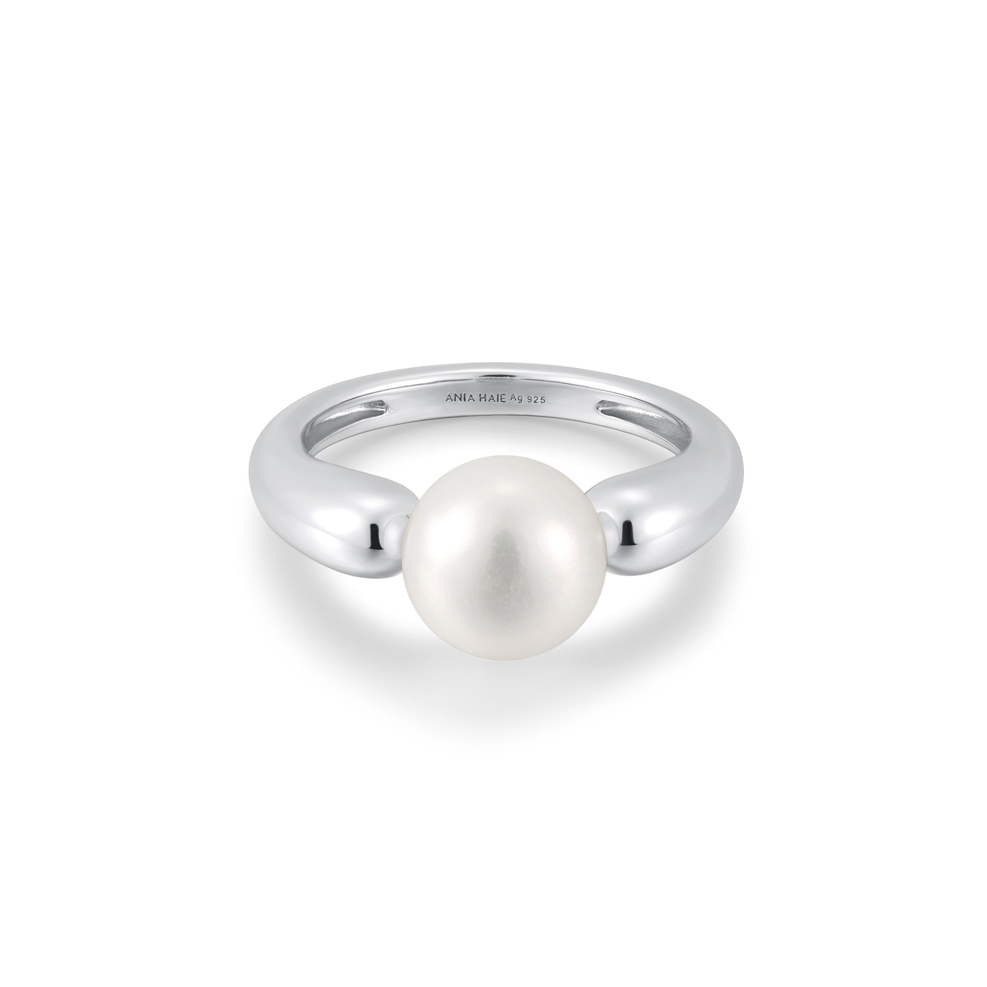 Silver Freshwater Sphere Pearl Ring – Ania Haie