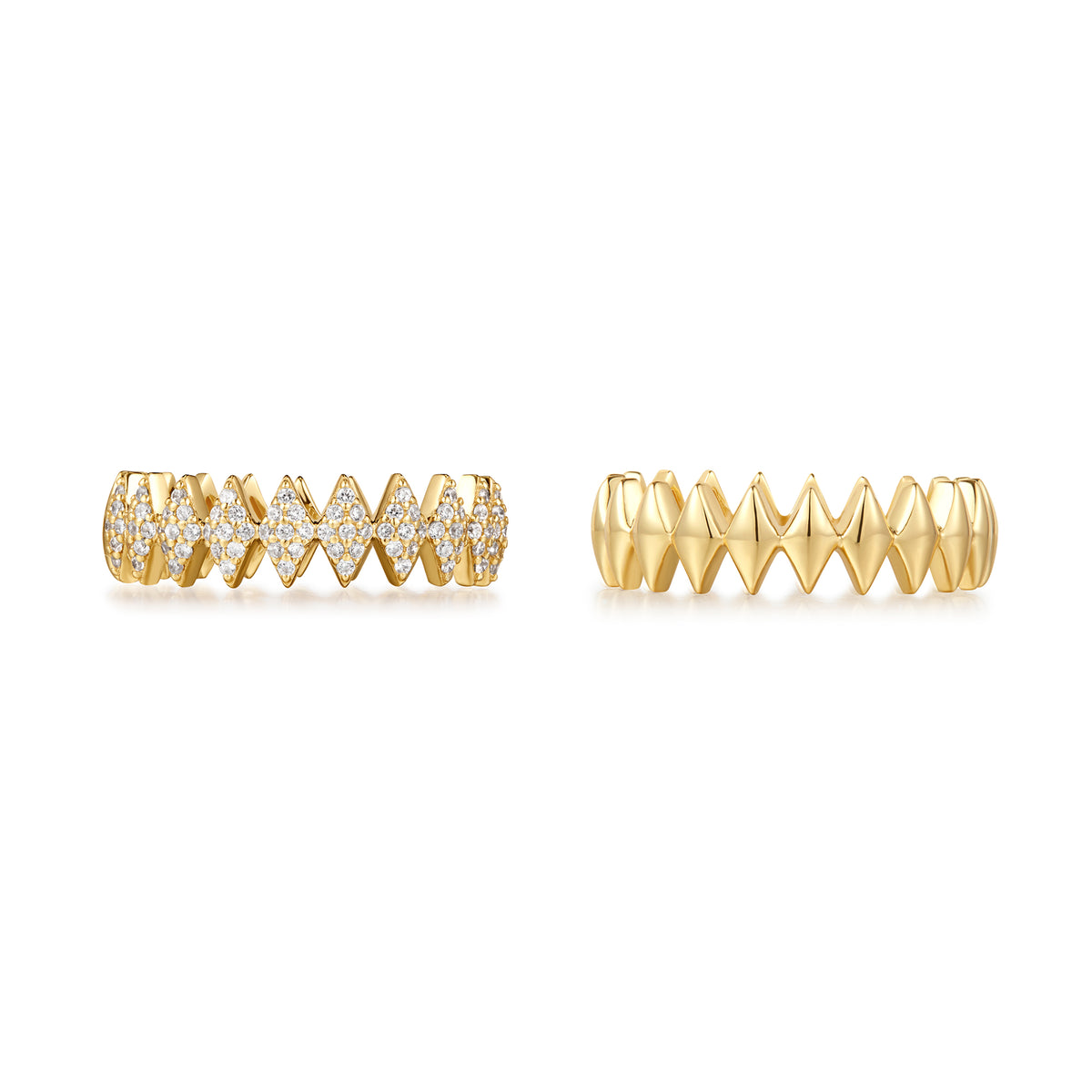 ania haie Gold Half Pavé Sparkle Ring
