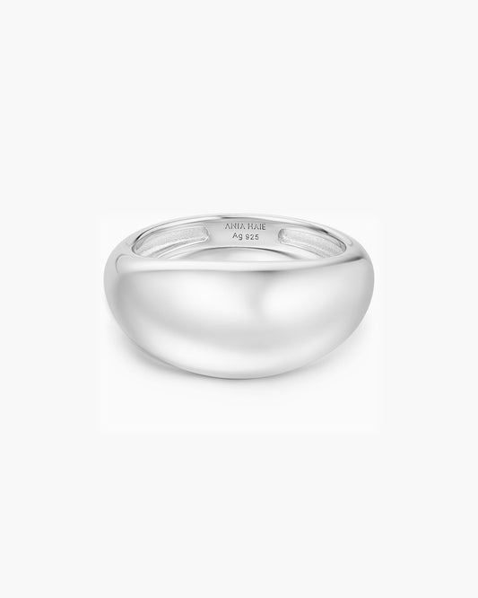 Silver Bold Dome Ring