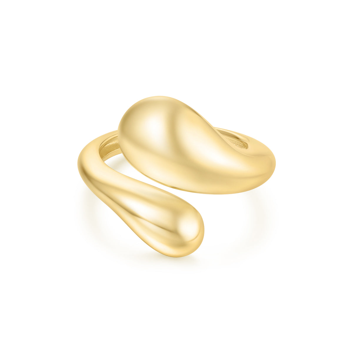 ania haie Gold Sculptural Crossover Ring