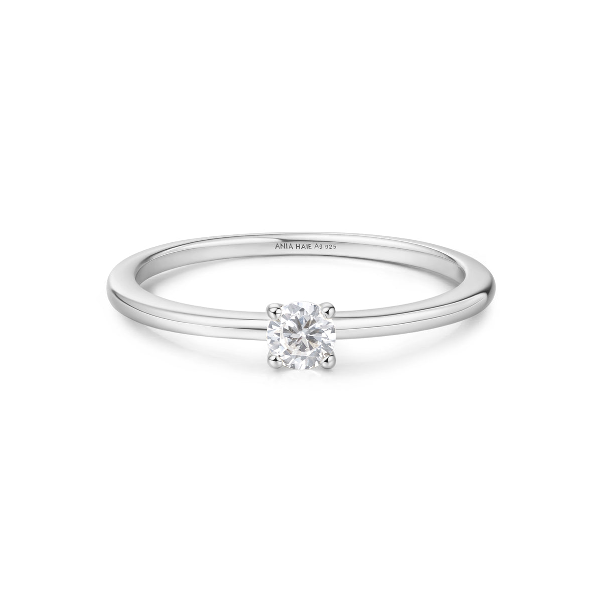 ania haie Silver Classic Slim Stacking Ring
