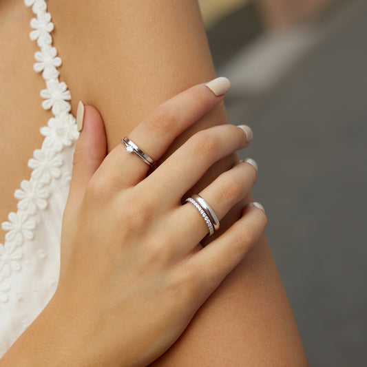 Silver Classic Slim Stacking Ring
