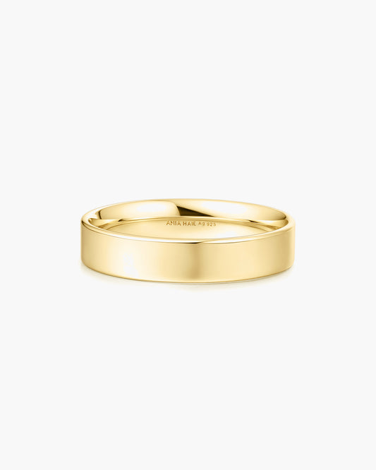 Gold 4mm Smooth Band