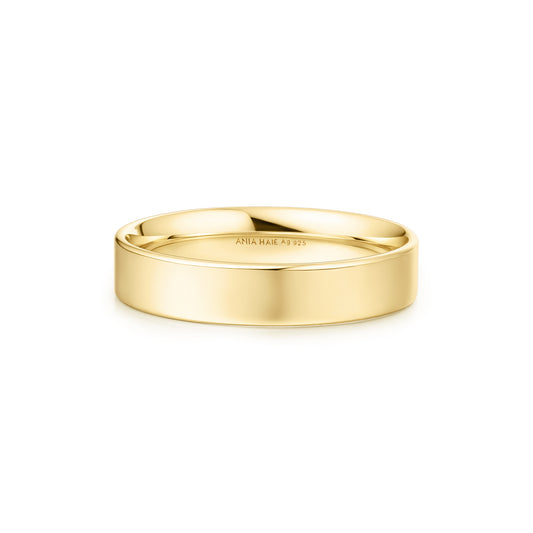 Gold 4mm Smooth Band