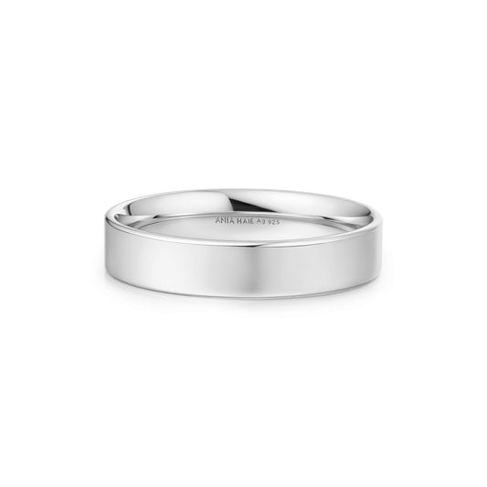 Silver 4mm Smooth Band