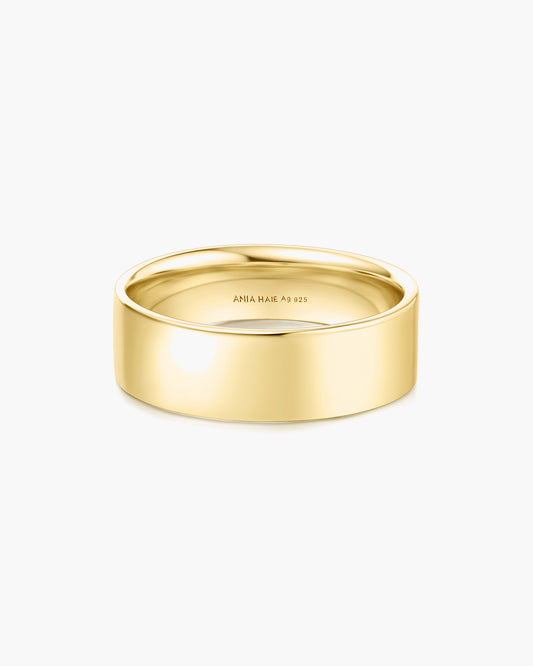 Gold 6mm Smooth Band