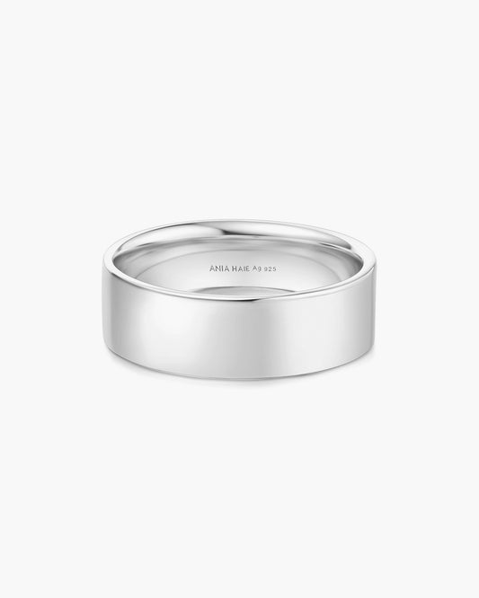 Silver 6mm Smooth Band