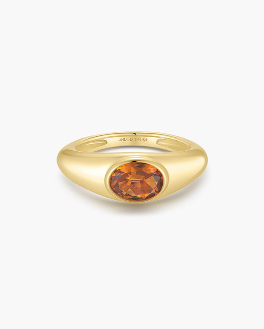 Gold Sculptural Gemstone Maillard Ring
