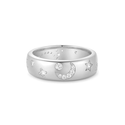 Silver Celestial Chunky Ring