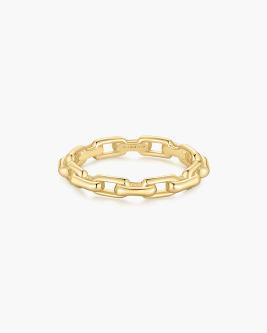 Gold Paper Clip Link Ring