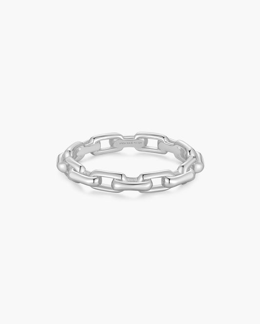 Silver Paper Clip Link Ring