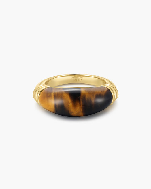 Gold Tiger Eye Statement Ring