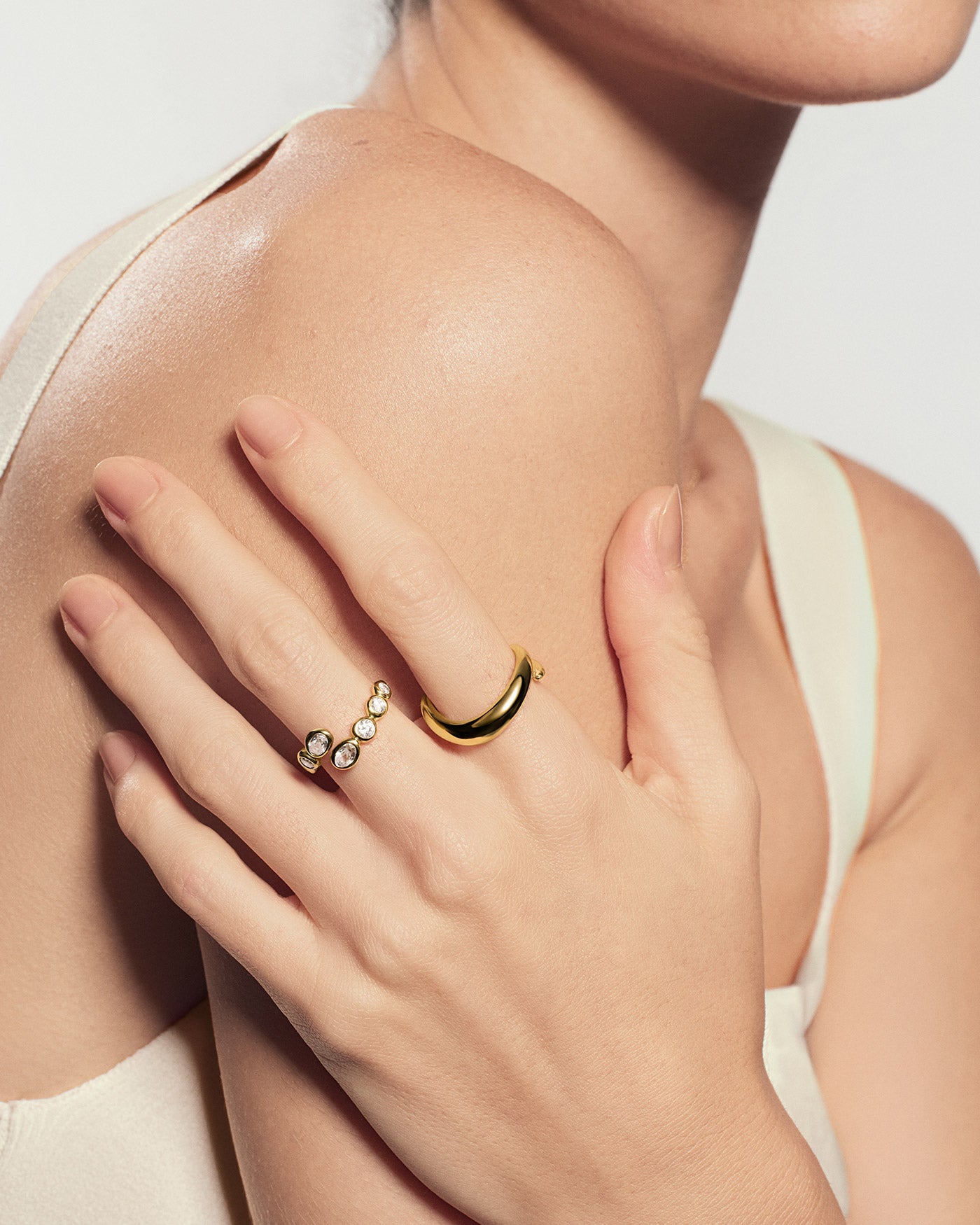Gold Spiral Adjustable Ring