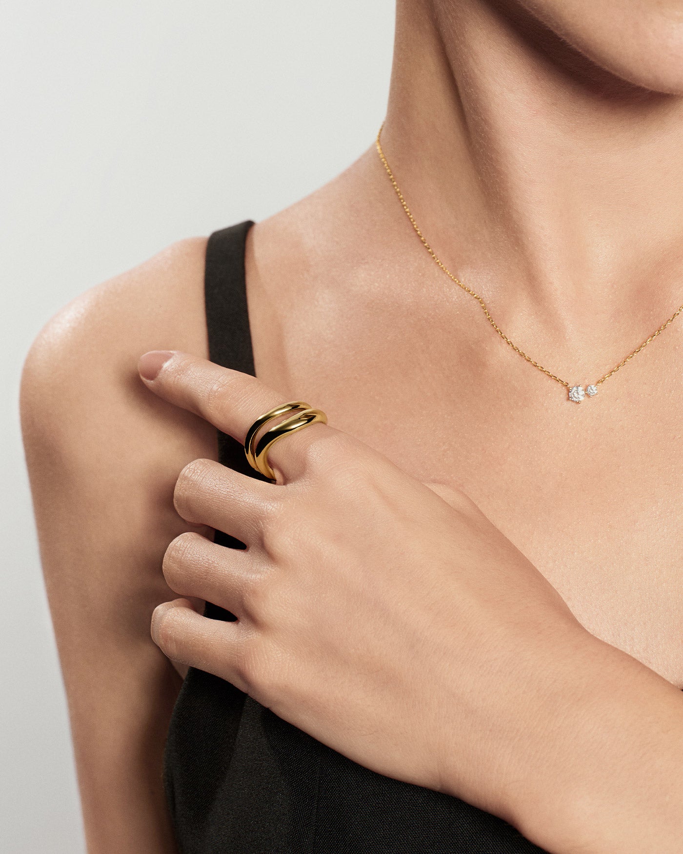 Gold Spiral Adjustable Ring