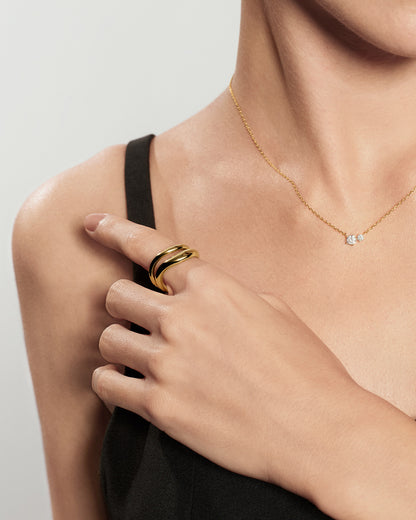 Gold Spiral Adjustable Ring