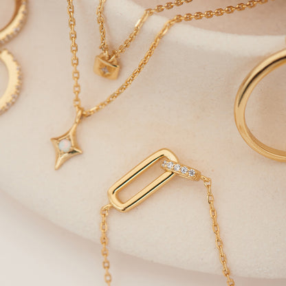 Gold Glam Interlock Necklaces