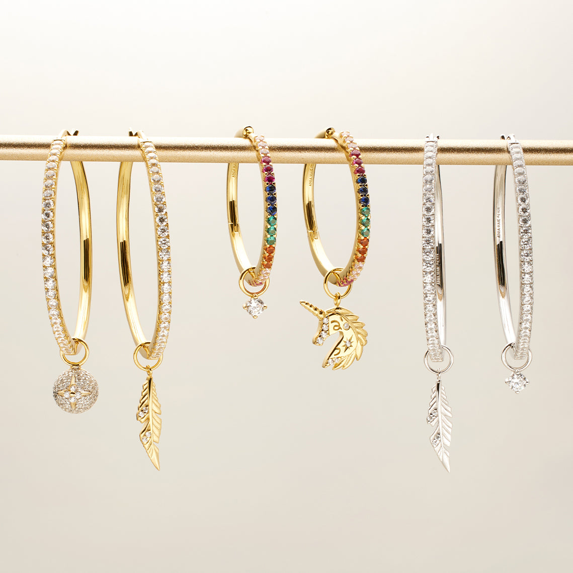 Silver Feather Earring Charm