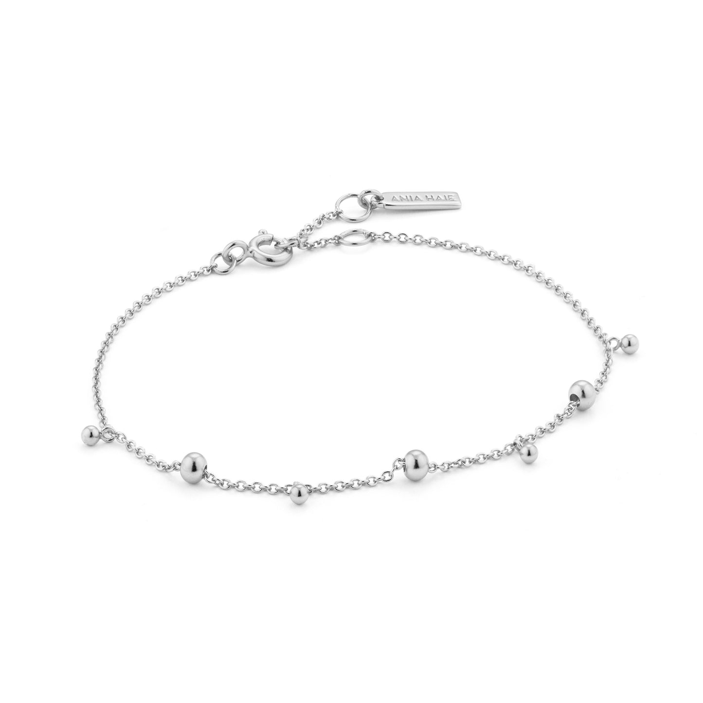 Silver Modern Drop Balls Bracelet.