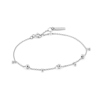 Silver Modern Drop Balls Bracelet.