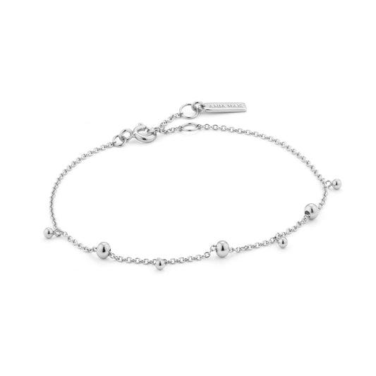 Silver Modern Drop Balls Bracelet.